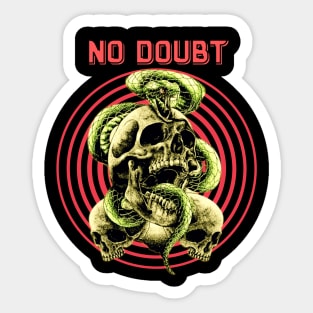 Skull & Serpent No Doubt Sticker